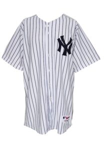 2008 Joba Chamberlain Rookie New York Yankees Bench-Worn Home Jersey