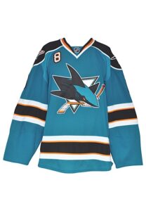 2008 Joe Pavelski San Jose Sharks Game-Used Teal Jersey