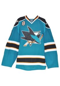 2008 Joe Pavelski San Jose Sharks Game-Used Teal Jersey