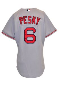 2008 Johnny Pesky Boston Red Sox Team-Issued Road Jersey