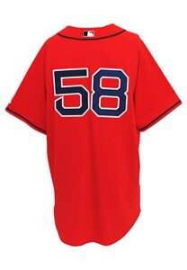 2008 Jonathan Papelbon Boston Red Sox Game-Used Red Alternate “Friday Night” Home Jersey