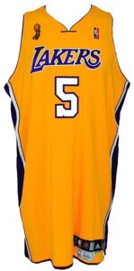 2008 Jordan Farmar Los Angeles Lakers Game-Used Home Game 3 NBA Finals Jersey