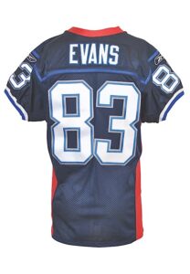 2008 Lee Evans Buffalo Bills Preseason Game-Used Home Jersey