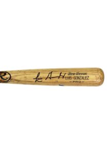 2008 Luis Gonzalez Florida Marlins Game-Used & Autographed Bat