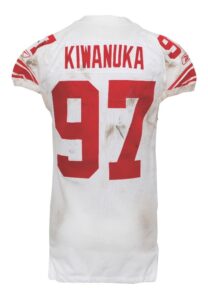 2008 Mathias Kiwanuka NY Giants Game-Used Road Jersey