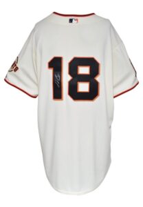 2008 Matt Cain San Francisco Giants Game-Used & Autographed Home Jersey