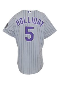 2008 Matt Holliday Colorado Rockies Game-Used Road Jersey