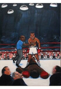 2008 Muhammad Ali “Knockout” Original 3-D Oil Painting by Steve Sax