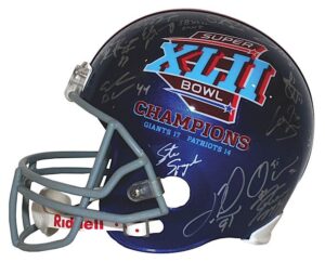 2008 NY Giants Super Bowl XLII Champions Team Autographed Helmet