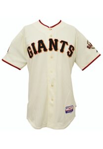 2008 Omar Vizquel San Francisco Giants Game-Used & Autographed Home Jersey