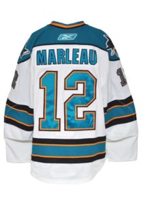 2008 Patrick Marleau San Jose Sharks Game-Used White Jersey