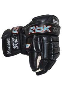 2008 Patrick Marleau San Jose Sharks Twice-Autographed Gloves Set