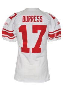 2008 Plaxico Burress New York Giants Game-Used Road Jersey