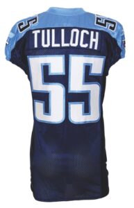 2008 Stephen Tulloch Tennessee Titans Game-Used Home Jersey