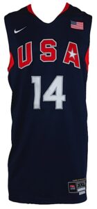 2008 Tayshaun Prince USA Summer Olympics Game-Used Road Jersey