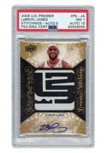 2008 Upper Deck Premier Stitchings LeBron James Autographed #PS-JA