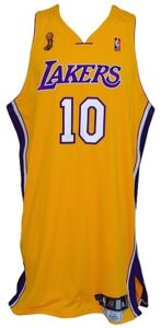 2008 Vladimir Radmanovic Los Angeles Lakers Game-Used Home Game 3 NBA Finals Jersey