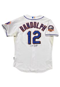 2008 Willie Randolph NY Mets Manager Worn & Signed Home Jersey