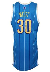 2009-10 David West New Orleans Hornets Game-Used & Autographed Jersey