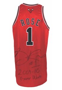 2009-10 Derrick Rose Chicago Bulls Game-Used & Autographed Jersey (Bulls LOA)