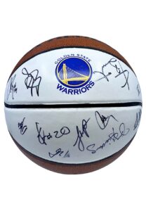 2009-10 Golden State Warriors Team-Signed White Panel Basketball