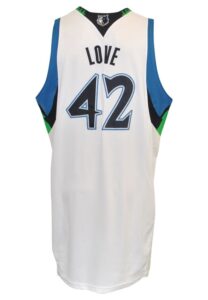 2009-10 Kevin Love Minnesota Timberwolves Game-Used Home Jersey (NBA LOA)