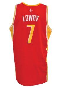 2009-10 Kyle Lowry Houston Rockets Game-Used Alternate Road Jersey