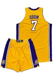 2009-10 Lamar Odom LA Lakers Game-Used & Signed Home Uniform