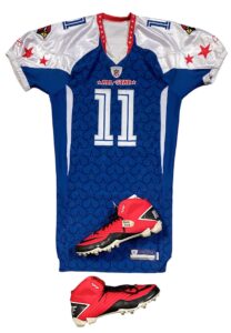 2009-10 Larry Fitzgerald Arizona Cardinals Game-Issued Cleats & Pro Bowl Pro Cut Jersey