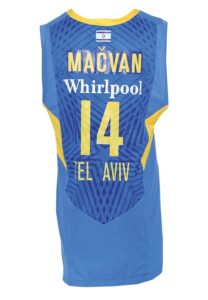 2009-10 Milan Macvan Maccabi Tel Aviv Game-Used Euroleague Jersey 