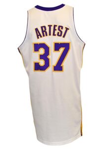 2009-10 Ron Artest Los Angeles Lakers Game-Used Sunday White Alternate Jersey