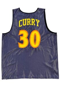 2009-10 Stephen Curry Golden State Warriors Rookie Player Worn & Signed Reversible Practice Jersey