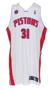 2009-2010 Charlie Villanueva Detroit Pistons Game-Used Home Uniform