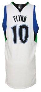 2009-2010 Jonny Flynn Rookie Minnesota Timberwolves Game-Used Home Uniform