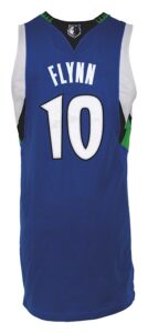 2009-2010 Jonny Flynn Rookie Minnesota Timberwolves Game-Used Road Uniform (2) (Team Letter)