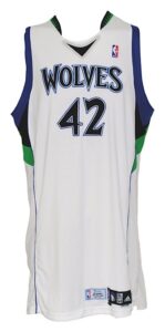 2009-2010 Kevin Love Minnesota Timberwolves Game-Used Home Uniform (2) (Team Letter) 