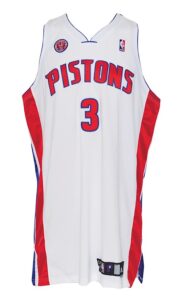 2009-2010 Rodney Stuckey Detroit Pistons Game-Used Home Uniform