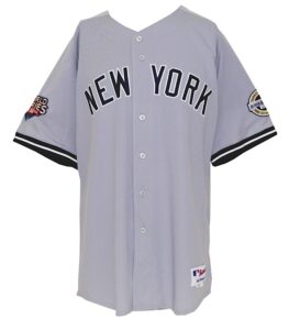 2009 A.J. Burnett New York Yankees Game-Used Road Jersey With Inaugural Season & World Series Patches