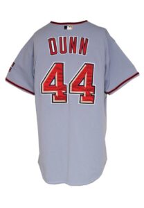 2009 Adam Dunn Washington Nationals Game-Used Road Jersey