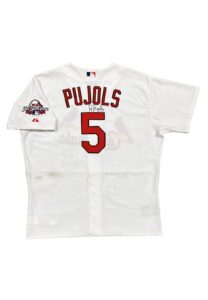 2009 Albert Pujols St. Louis Cardinals Game-Used & Signed Home Jersey