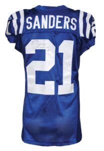 2009 Bob Sanders Indianapolis Colts Game-Used & Autographed Home Jersey