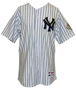 2009 Brett Gardner Rookie NY Yankees Game-Used Home Jersey with Inaugural Season Patch