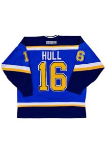 2009 Brett Hull St. Louis Blues Retirement Ceremony Worn & Autographed Jersey