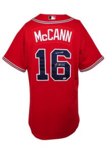 2009 Brian McCann Atlanta Braves Game-Used & Autographed Alternate Jersey