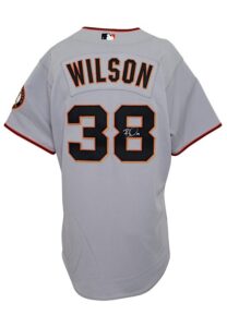 2009 Brian “The Beard” Wilson San Francisco Giants Game-Used & Autographed Road Jersey