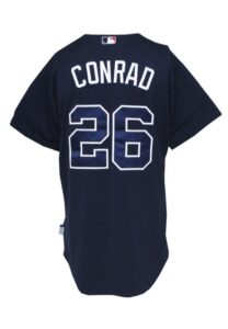 2009 Brooks Conrad Atlanta Braves Game-Used Blue Alternate Road Jersey