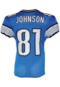 2009 Calvin Johnson Detroit Lions Game-Used Home Jersey