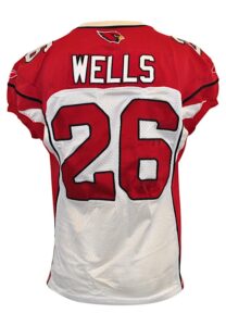 2009 Chris Beanie Wells Arizona Cardinals Game-Used & Twice-Autographed Home Jersey