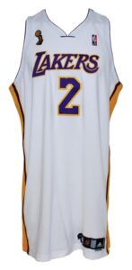 2009 Derek Fisher Los Angeles Lakers Game Used Alternate NBA Finals Jersey