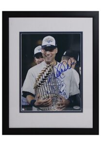 2009 Derek Jeter New York Yankees Autographed World Series Champions Framed Photo